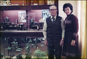 Milton's parents in their Johannesburg jewelry store